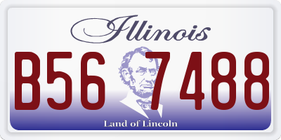 IL license plate B567488