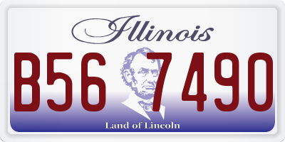 IL license plate B567490