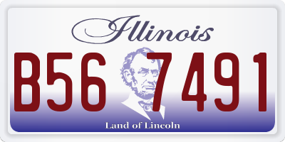 IL license plate B567491