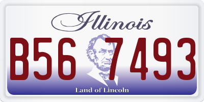 IL license plate B567493