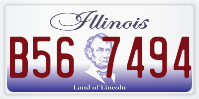 IL license plate B567494