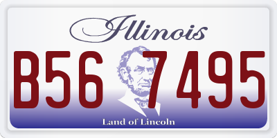 IL license plate B567495