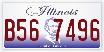 IL license plate B567496