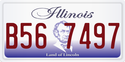 IL license plate B567497
