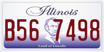 IL license plate B567498