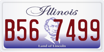 IL license plate B567499