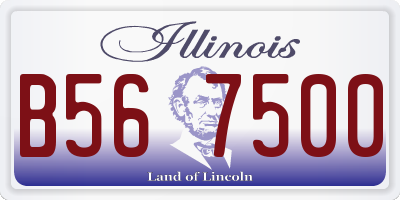 IL license plate B567500