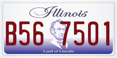 IL license plate B567501