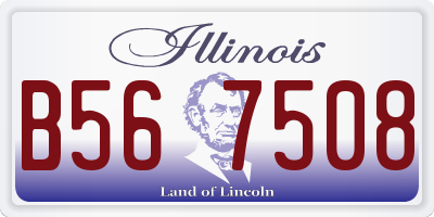 IL license plate B567508