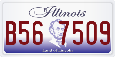 IL license plate B567509