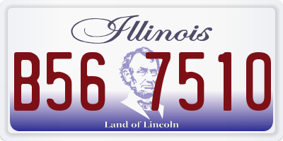 IL license plate B567510