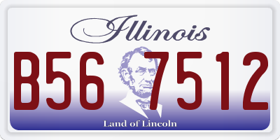 IL license plate B567512