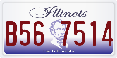 IL license plate B567514