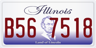 IL license plate B567518