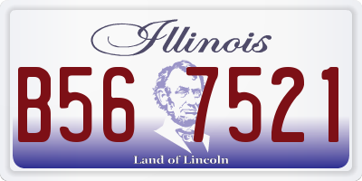 IL license plate B567521