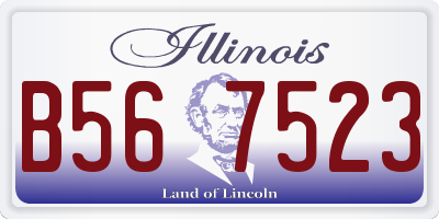 IL license plate B567523