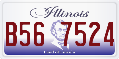 IL license plate B567524