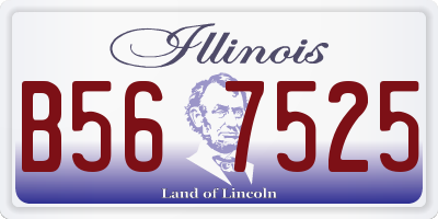 IL license plate B567525