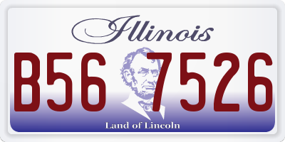 IL license plate B567526