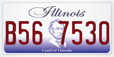 IL license plate B567530