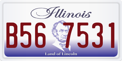 IL license plate B567531