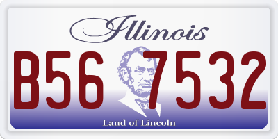 IL license plate B567532