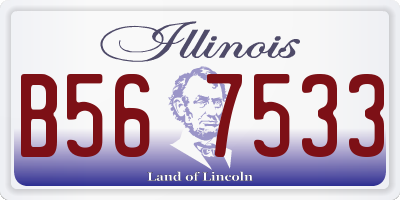 IL license plate B567533