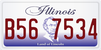 IL license plate B567534