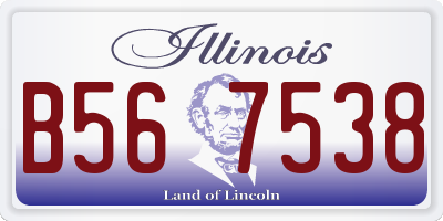 IL license plate B567538