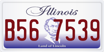 IL license plate B567539