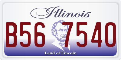 IL license plate B567540
