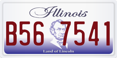 IL license plate B567541