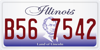 IL license plate B567542