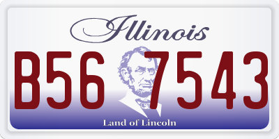 IL license plate B567543