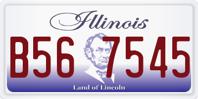 IL license plate B567545