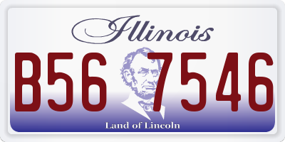 IL license plate B567546
