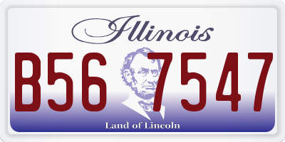 IL license plate B567547