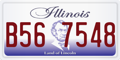 IL license plate B567548