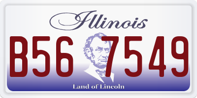 IL license plate B567549