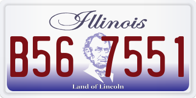 IL license plate B567551