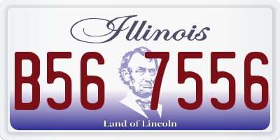 IL license plate B567556