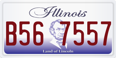 IL license plate B567557