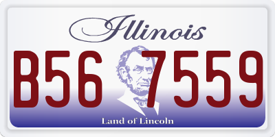 IL license plate B567559