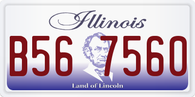 IL license plate B567560