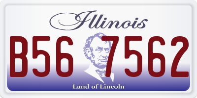 IL license plate B567562