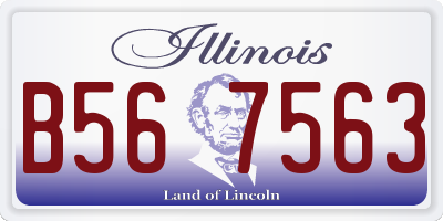 IL license plate B567563