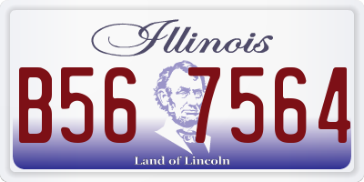 IL license plate B567564