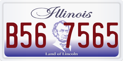IL license plate B567565