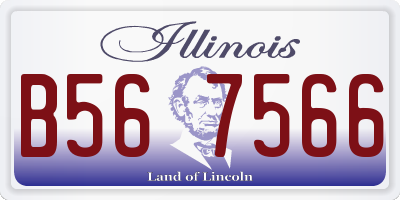 IL license plate B567566