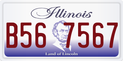 IL license plate B567567